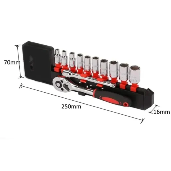 1/4" Ratchet Socket Wrench Set - Image 4