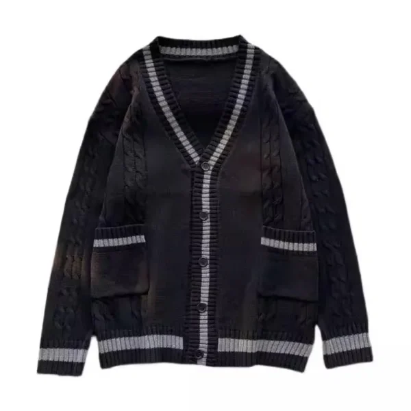 Men's Preppy Style Knit Jacket