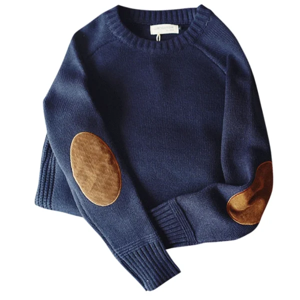 New Men Fashion Patch Knitted Sweater - Image 4