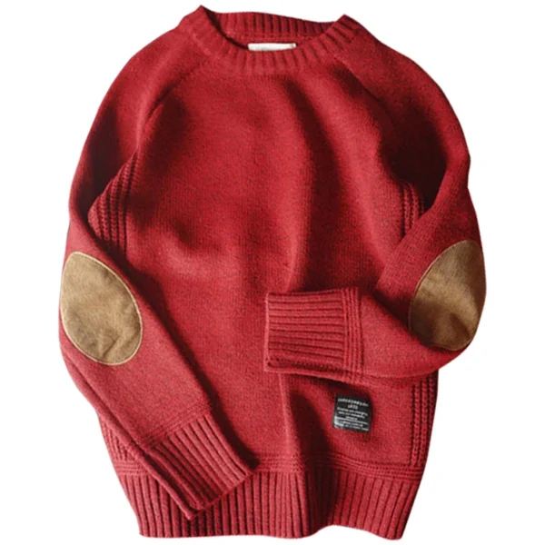 New Men Fashion Patch Knitted Sweater - Image 3