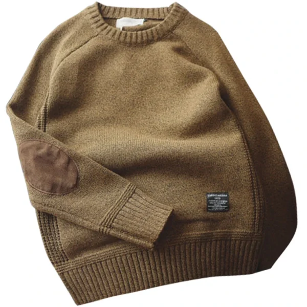 New Men Fashion Patch Knitted Sweater - Image 5