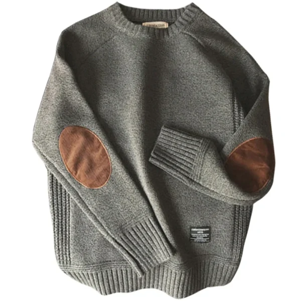 New Men Fashion Patch Knitted Sweater - Image 2