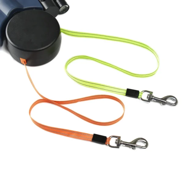 Dual Pet Leash Lead 360 Swivel With Lights - Image 6