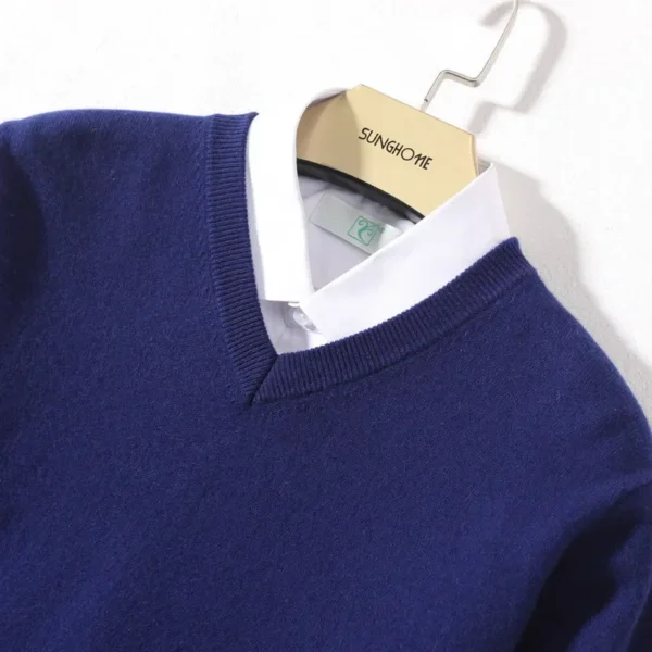 Men's Sweaters V-neck Cashmere - Image 3