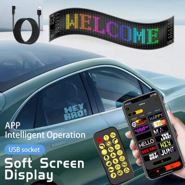 Flexible LED Display Screen Car Sign - Image 3