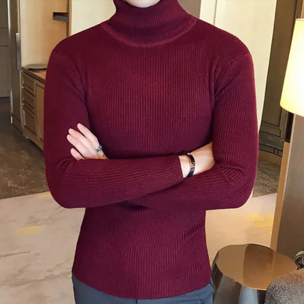 Men Turtleneck Sweater - Image 5