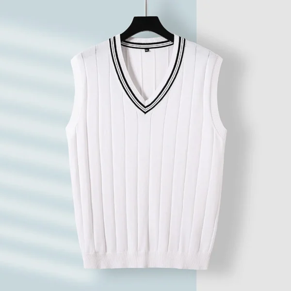 Winter Casual Sweater Vest Slim Fit Men - Image 2