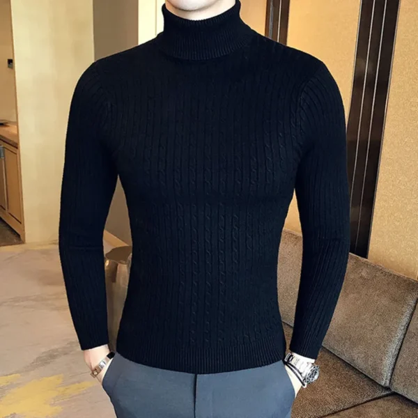 Men Turtleneck Sweater - Image 6