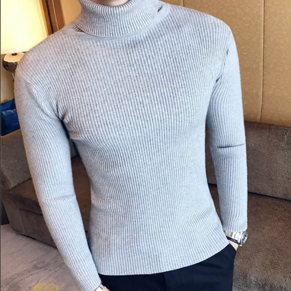 Men Turtleneck Sweater - Image 3