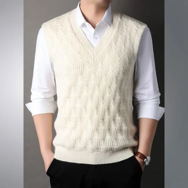 V Neck Warm Sweater for Men - Image 5