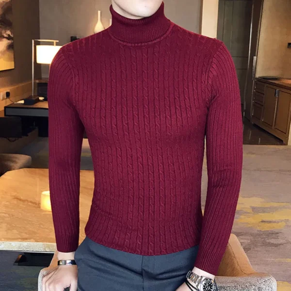 Men Turtleneck Sweater - Image 2