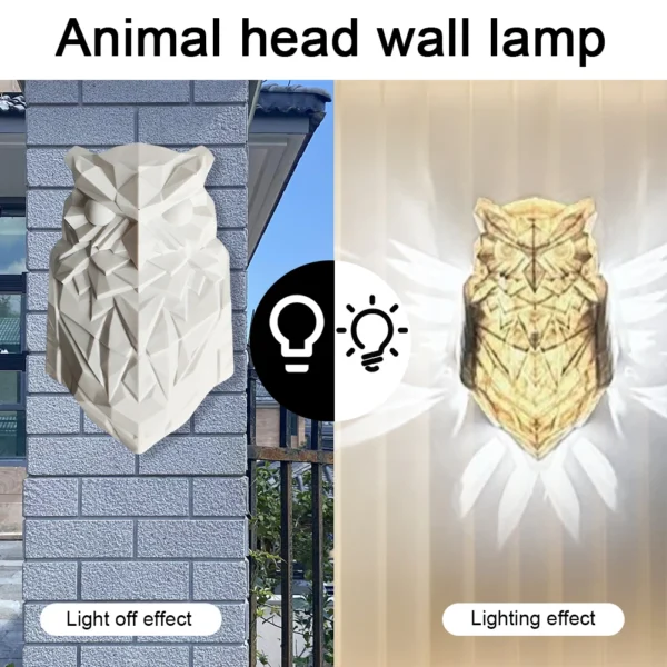 Owl Shape Projector Modern Creative Atmosphere Sconce Light - Image 2