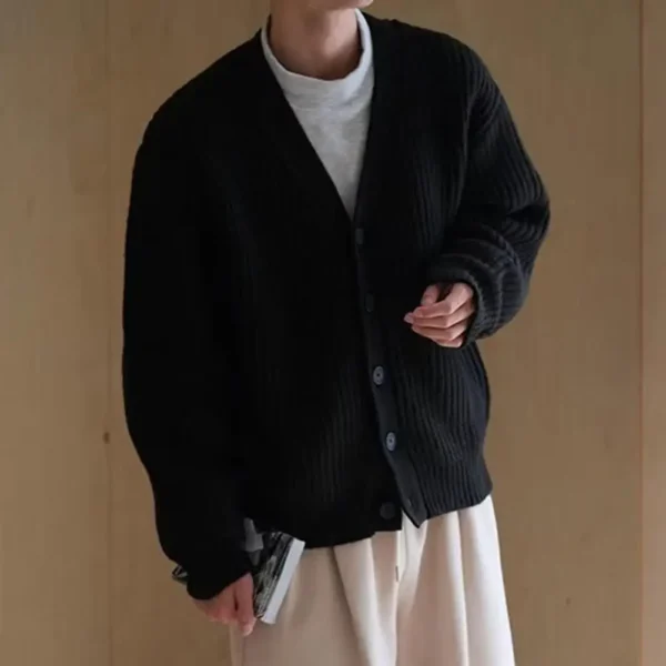 Men Cardigan Sweater - Image 4