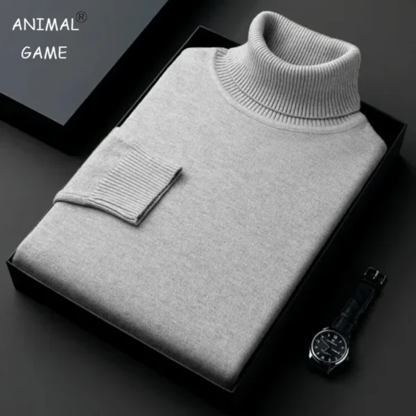 Anti-pilling High Quality Knitted Turtleneck Sweater Men