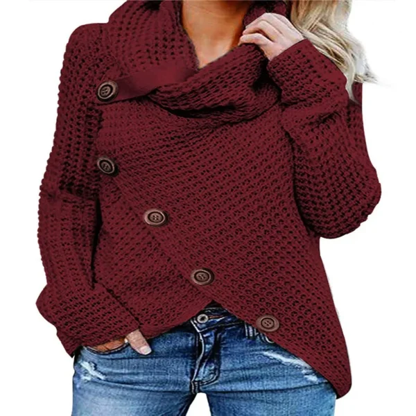 Five Button Cardigan Coats Oversized Women - Image 2