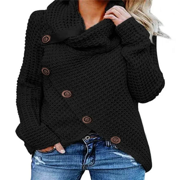 Five Button Cardigan Coats Oversized Women - Image 5