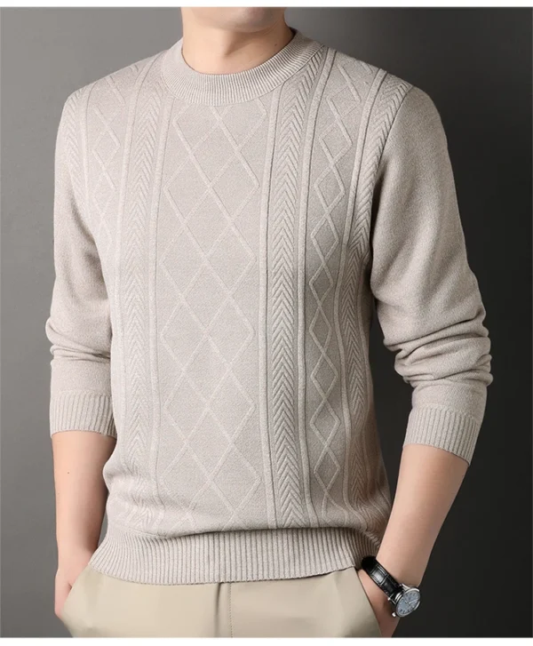 Man Solid Winter Warm Sweater