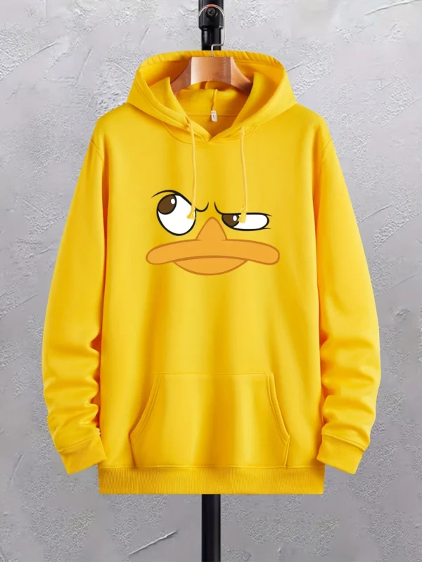 Cartoon Duck Print Hoodies For Men - Image 2