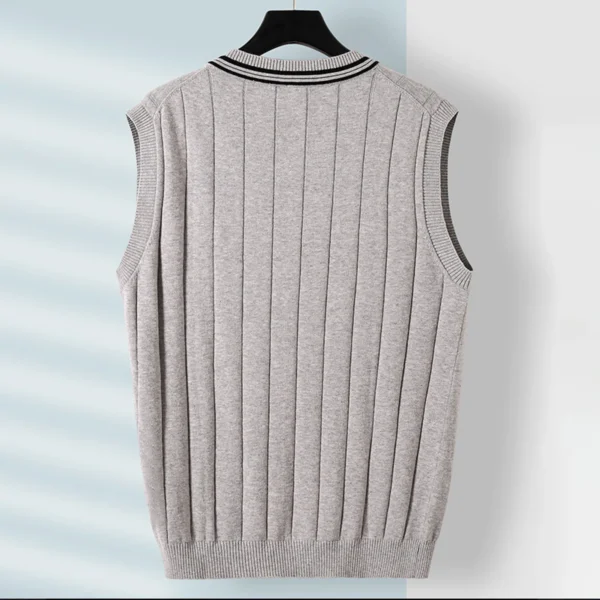 Winter Casual Sweater Vest Slim Fit Men - Image 4