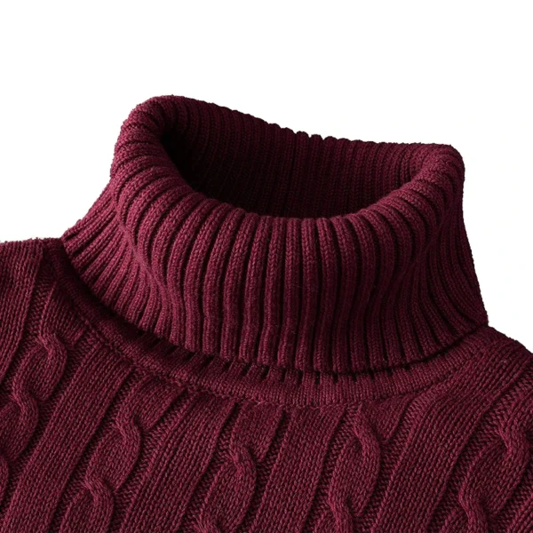 Turtleneck Casual Men Sweater - Image 2