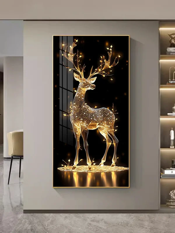 Deer Led Crystal Porcelain Wall Lamp - Image 5