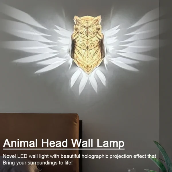 Owl Shape Projector Modern Creative Atmosphere Sconce Light