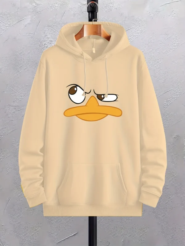 Cartoon Duck Print Hoodies For Men - Image 5