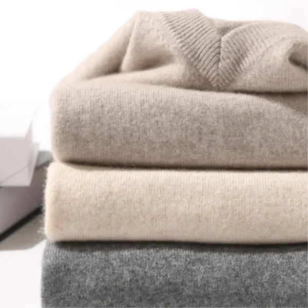 Men's Sweaters V-neck Cashmere - Image 4