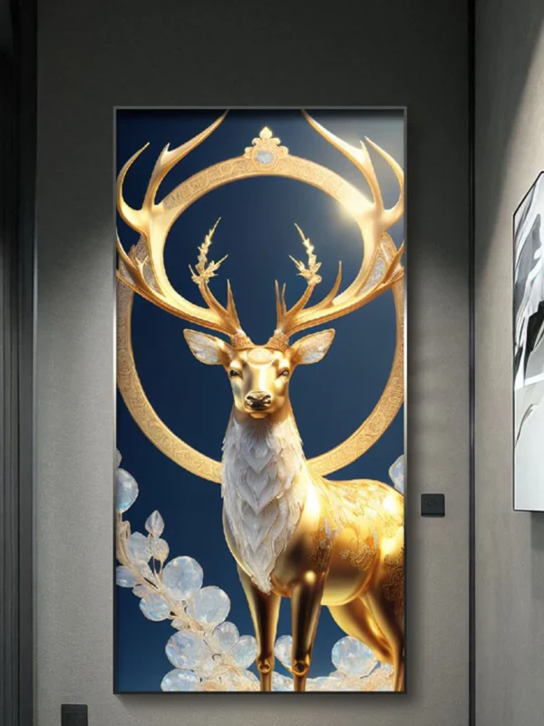 Deer Led Crystal Porcelain Wall Lamp - Image 6