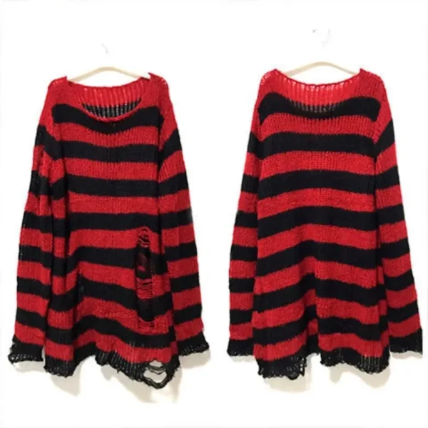 Punk Gothic Sweater Oversized Women