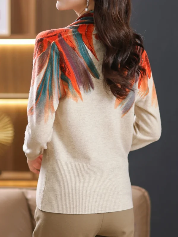 Print Sweater Top Women - Image 3