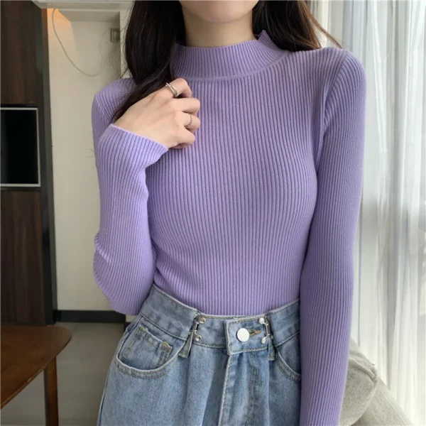 Basic Bottoming Sweater Top Women - Image 2