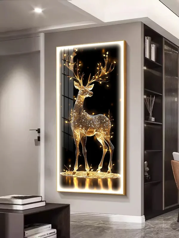 Deer Led Crystal Porcelain Wall Lamp - Image 4