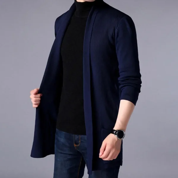 Practical Long Sleeve Slim Fit Men Sweater Coat