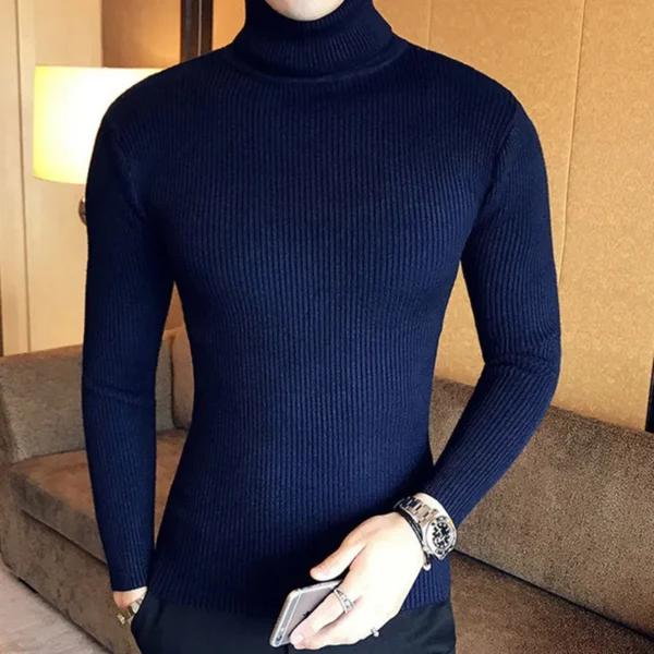 Men Turtleneck Sweater - Image 4